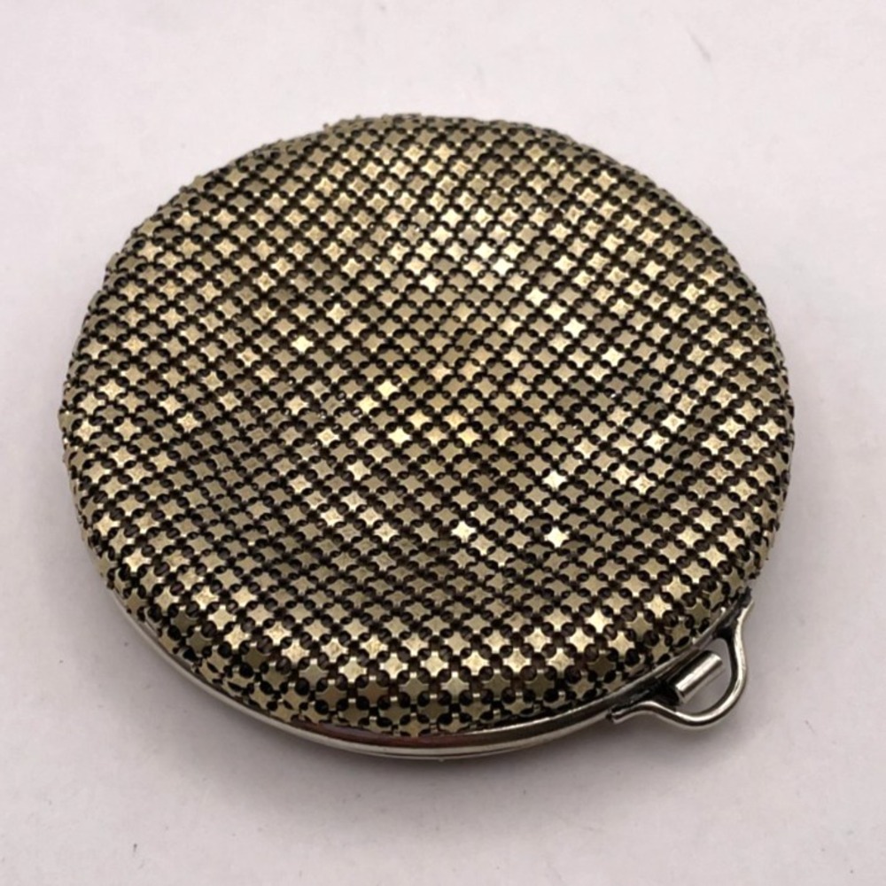 Vintage Mesh Powder Compact Makeup Mirror Case